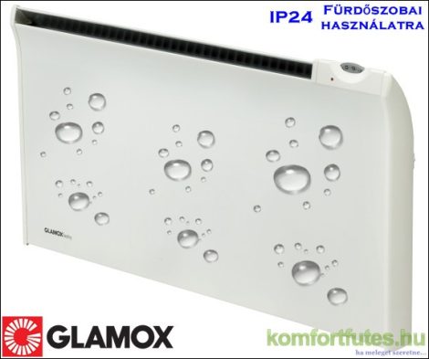 GLAMOX TPVD10 1000W fürdőszobai digitális termosztáttal