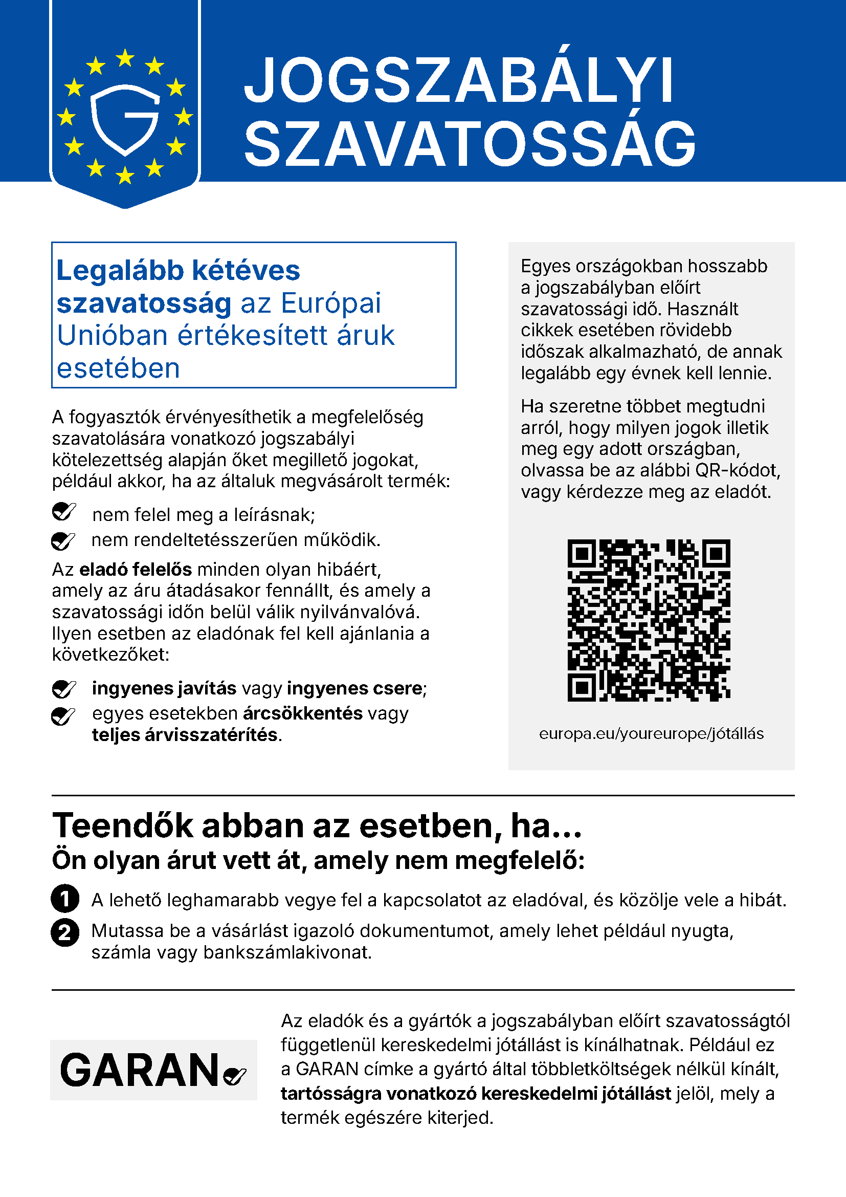 Jpgszabályi szavatosság